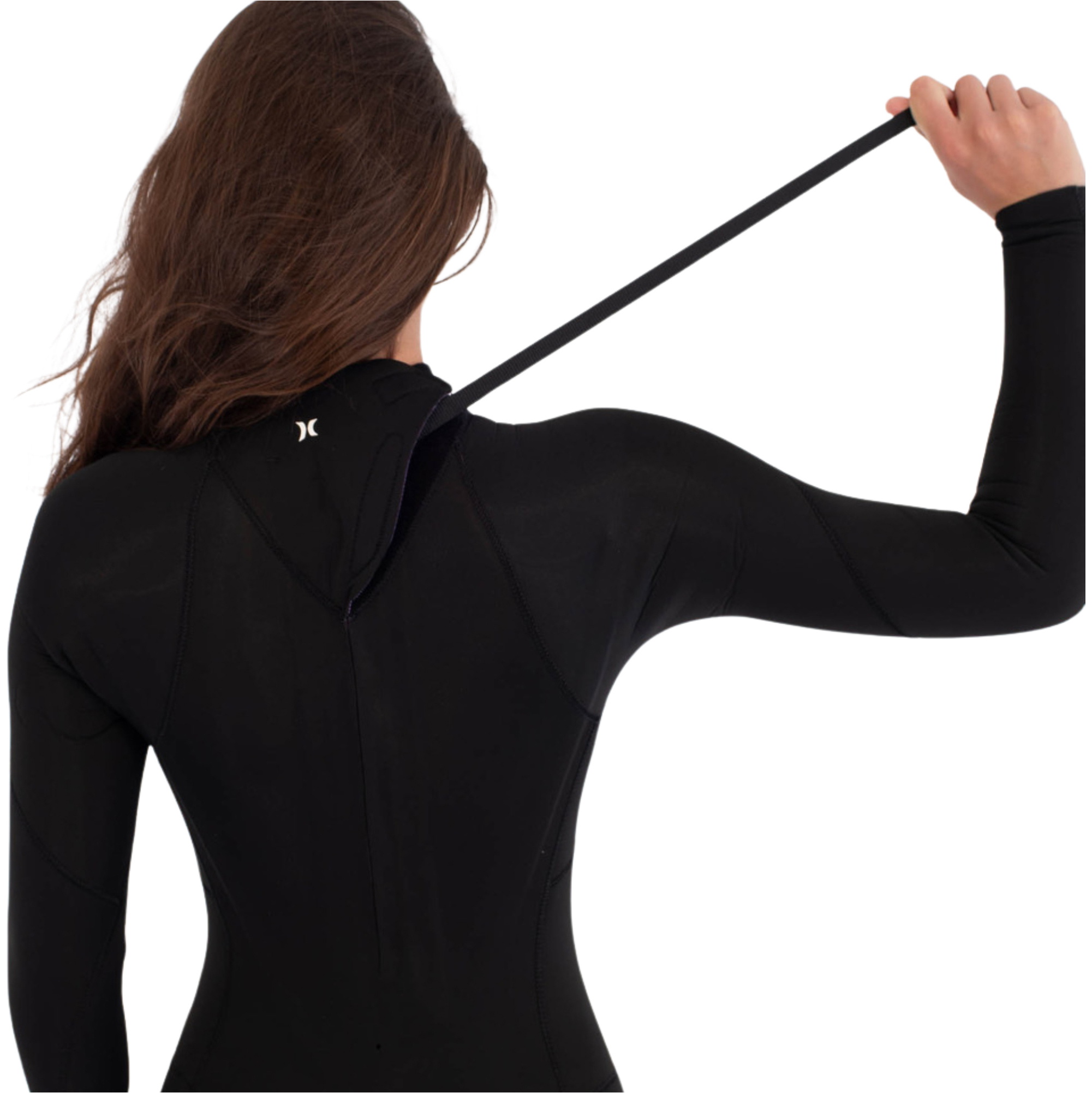 2026 Hurley Womens Air 2mm Mid Long Sleeve Back Zip Shorty Wetsuit